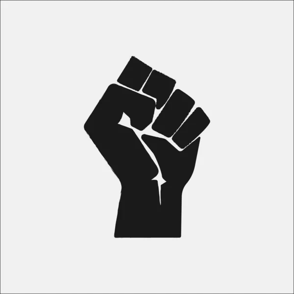 Black Lives Matter Icon Símbolo Mano Fuerte Ilustración Vectorial — Vector de stock