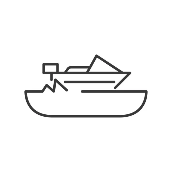 Boat Modern Simple Vector Icon — Stock Vector