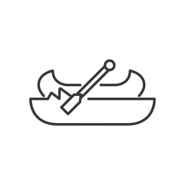 Canoa Moderna Vector Simple Icono — Vector de stock