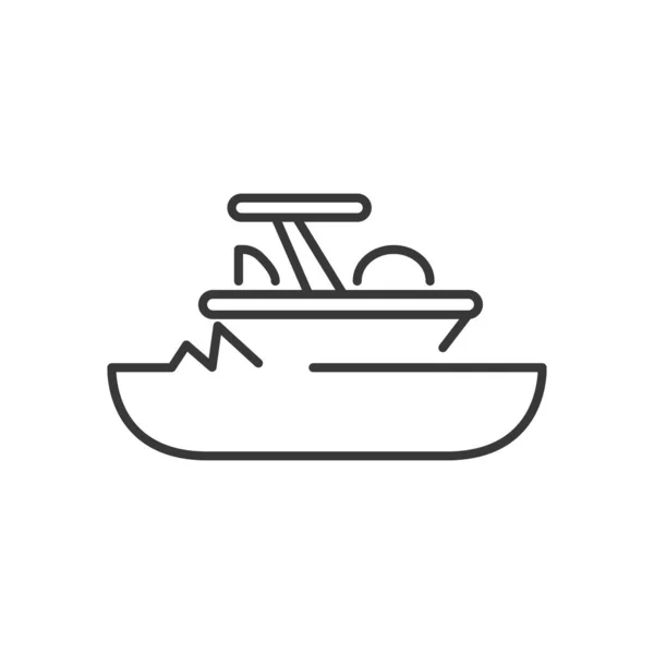 Pedal Boat Modern Simple Vector Icon — Stock Vector