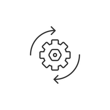 Çarklı simge. Web sitesi tasarımı için modern, basit, vektör, simge, mobil uygulama, ui. Vektör İllüstrasyonu