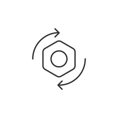 Fındık ikonu. Sembol modern, basit, vektör, web sitesi tasarımı için simge, mobil uygulama, ui. Vektör İllüstrasyonu