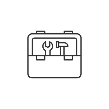 Araç kutusu simgesi. Kit sembolü modern, basit, web sitesi tasarımı için vektör, mobil uygulama, ui. Vektör İllüstrasyonu
