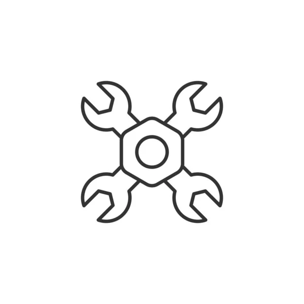 Ключи Иконой Ореха Символ Инструментов Современный Простой Векторный Иконка Дизайна — стоковый вектор