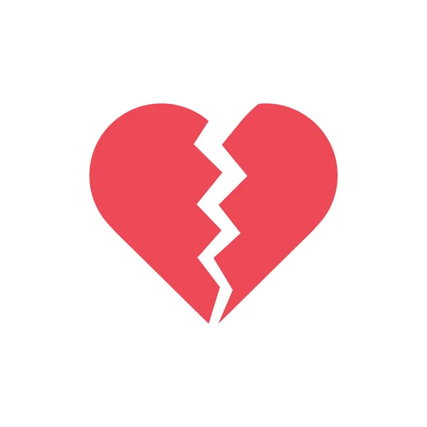 Heartbreak Social Media Icon Heartbreak Emoticon Symbol Modern Simple Vector — Stock Vector