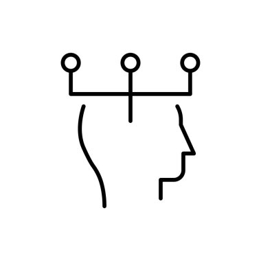 İnsan kafası ikonu. Kararlar modern, basit, vektör, web sitesi tasarımı için simge, mobil uygulama, ui. Vektör İllüstrasyonu