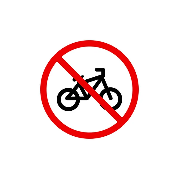 Cycling Prohibition Keyboard Symbol Modern Simple Vector Icon Website Design — Stock Vector