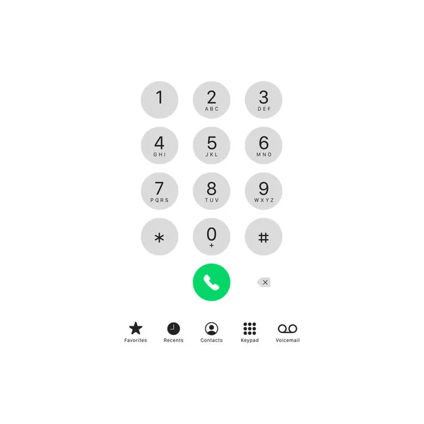 Klavye şablonu. Telefon klavyesi sembolü modern, basit, vektör, web sitesi tasarımı için simge, mobil uygulama, ui. Vektör İllüstrasyonu