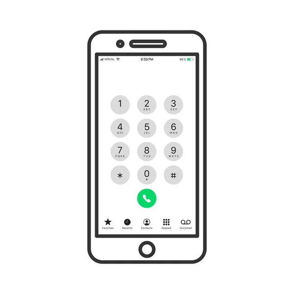Iphone screen icon. Keypad symbol modern, simple, vector, icon for website design, mobile app, ui. Vector Illustration