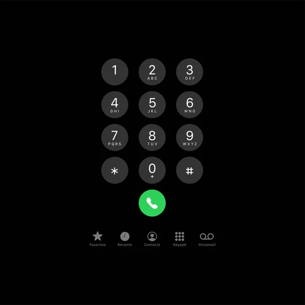 Klavye koyu arkaplanda izole edilmiş. Telefon klavyesi sembolü modern, basit, vektör, web sitesi tasarımı için simge, mobil uygulama, ui. Vektör İllüstrasyonu