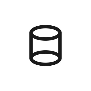 Silindir simgesi. Geometrik sembol modern, basit, vektör, web sitesi tasarımı için simge, mobil uygulama, ui. Vektör İllüstrasyonu