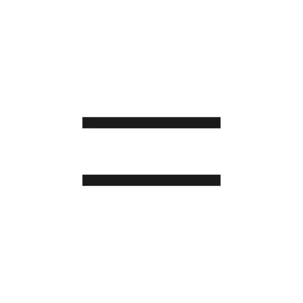 Równa Ikona Symbol Matematyki Nowoczesny Prosty Wektor Ikona Projektowania Stron — Wektor stockowy