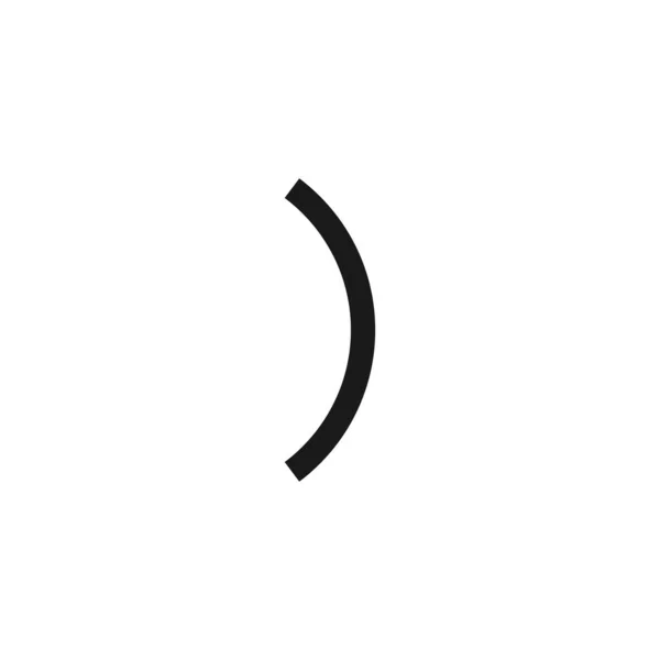 Klammersymbol Mathe Symbol Modern Einfach Vektor Symbol Für Website Design — Stockvektor