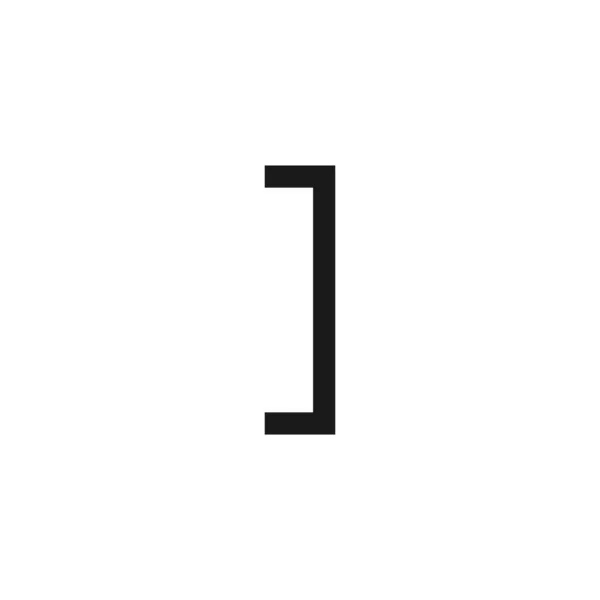 Klammersymbol Mathe Symbol Modern Einfach Vektor Symbol Für Website Design — Stockvektor