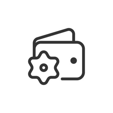 Cüzdan simgesi. Ödeme ayarları web sitesi tasarımı için modern, basit, vektör, simge, mobil uygulama, ui. Vektör İllüstrasyonu