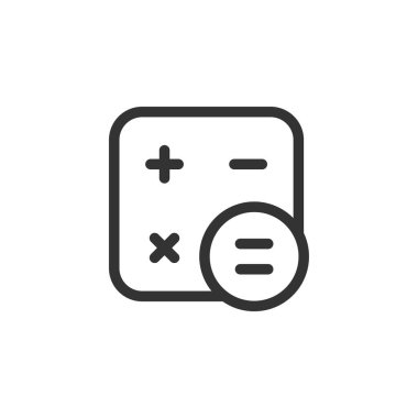 Hesaplama simgesi. Web sitesi tasarımı için modern, basit, vektör, simge, mobil uygulama, ui. Vektör İllüstrasyonu