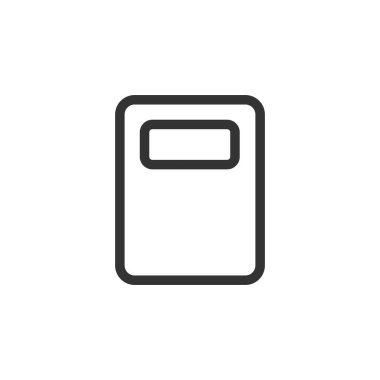 Not defteri simgesi beyaz arkaplanda izole edildi. Adres defteri sembolü modern, basit, vektör, web sitesi tasarımı için simge, mobil uygulama, ui. Vektör İllüstrasyonu