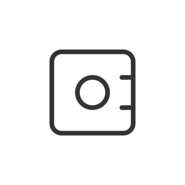 Beyaz arka planda izole edilmiş güvenli para simgesi. Banka sembolü, modern, basit, web sitesi tasarımı için vektör, mobil uygulama, ui. Vektör İllüstrasyonu