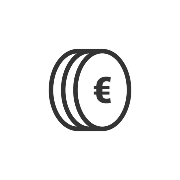 Euro Ikona Hotovostní Symbol Moderní Jednoduchý Vektor Ikona Pro Design — Stockový vektor