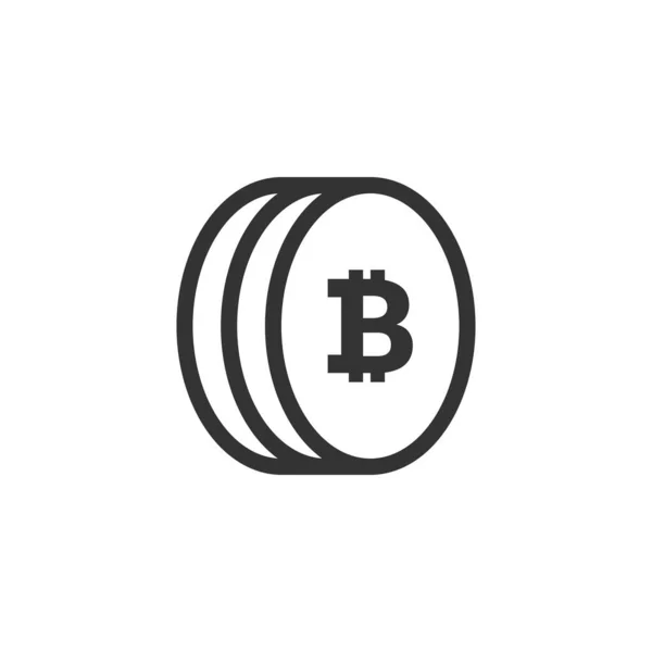 Bitcoin Symbol Kryptowährungssymbol Modern Einfach Vektor Symbol Für Website Design — Stockvektor