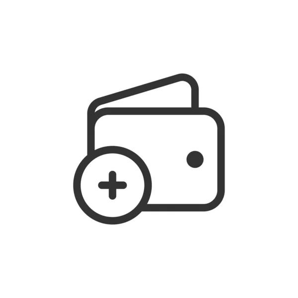 Lägg Till Betalningsikonen Plånbok Symbol Modern Enkel Vektor Ikon För — Stock vektor