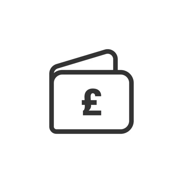 Portemonnaie Pfund Symbol Modern Einfach Vektor Symbol Für Website Design — Stockvektor