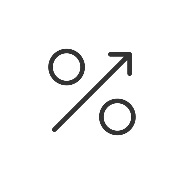 Procent Omhoog Pictogram Percentage Symbool Modern Eenvoudig Vector Icoon Voor — Stockvector