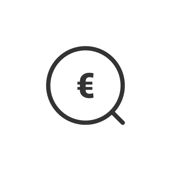 Euro Ikone Gesucht Suchsymbol Modern Einfach Vektor Symbol Für Website — Stockvektor