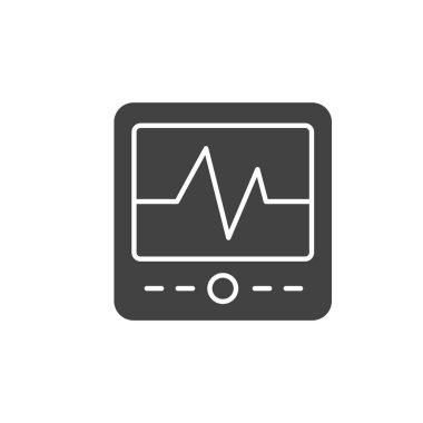 Kardiyogram simgesi. EKG sembolü modern, basit, vektör, web sitesi tasarımı için simge, mobil uygulama, ui. Vektör İllüstrasyonu