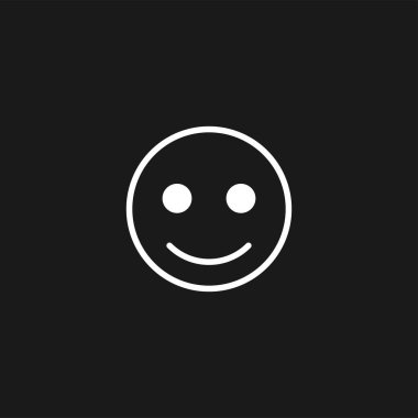 Gülen surat simgesi vektör simgesi. Gülümse emoji sembolü Web sitesi veya mobil uygulama için modern basit vektör simgesi