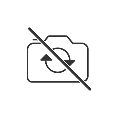 Kamera simgesini kapat. Web sitesi veya mobil uygulama için modern basit vektör simgesini döndür