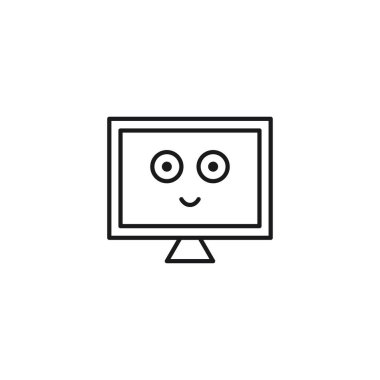 Anime Modern Basit Taslak Vektör Simgesi İzleniyor