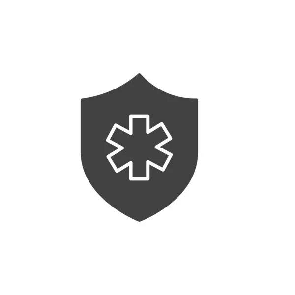 Εικονίδιο Ιατρικής Ασφάλισης Ασπίδα Σύμβολο Σύγχρονο Απλό Διάνυσμα Εικονίδιο Για — Διανυσματικό Αρχείο