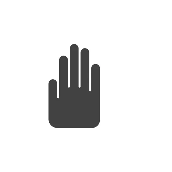 Icona Della Mano Stop Simbolo Moderno Semplice Vettore Icona Progettazione — Vettoriale Stock