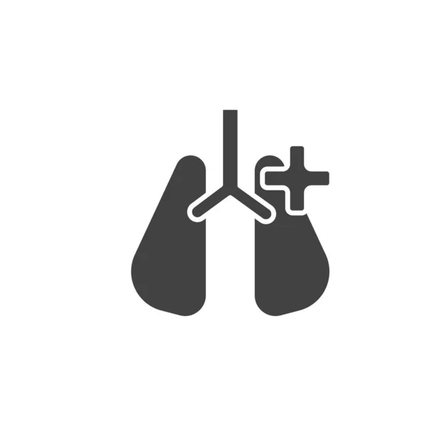 Ikona Płuc Symbol Medyczny Nowoczesny Prosty Wektor Ikona Projektowania Stron — Wektor stockowy
