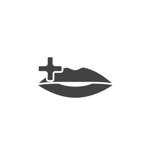 Значок Губ Медицинский Символ Современный Простой Векторный Значок Дизайна Сайта — стоковый вектор