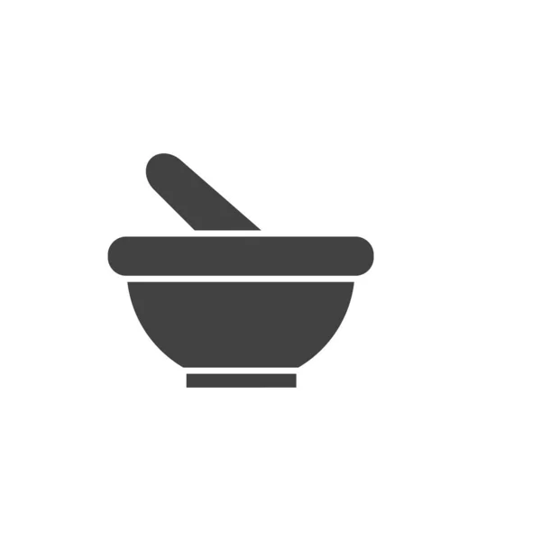 Icono Mortero Bowl Símbolo Moderno Simple Vector Icono Para Diseño — Archivo Imágenes Vectoriales