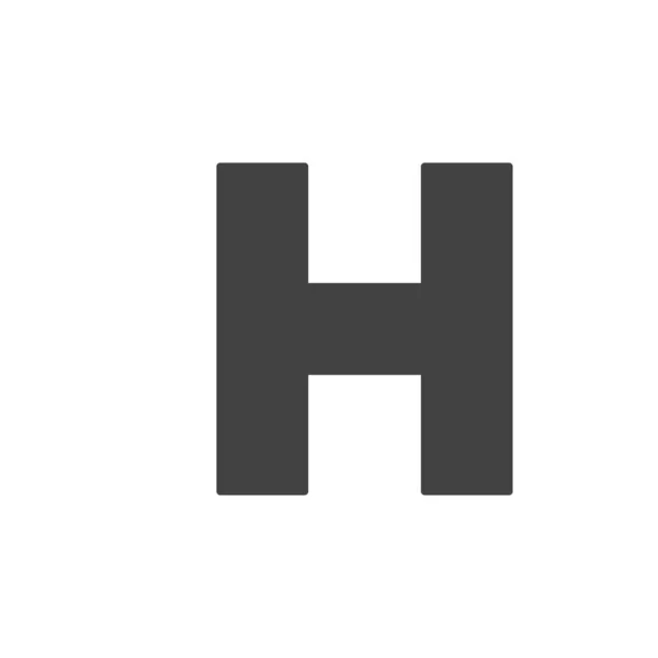 Ziekenhuisteken Geïsoleerd Witte Achtergrond Letter Symbool Modern Eenvoudig Vector Pictogram — Stockvector