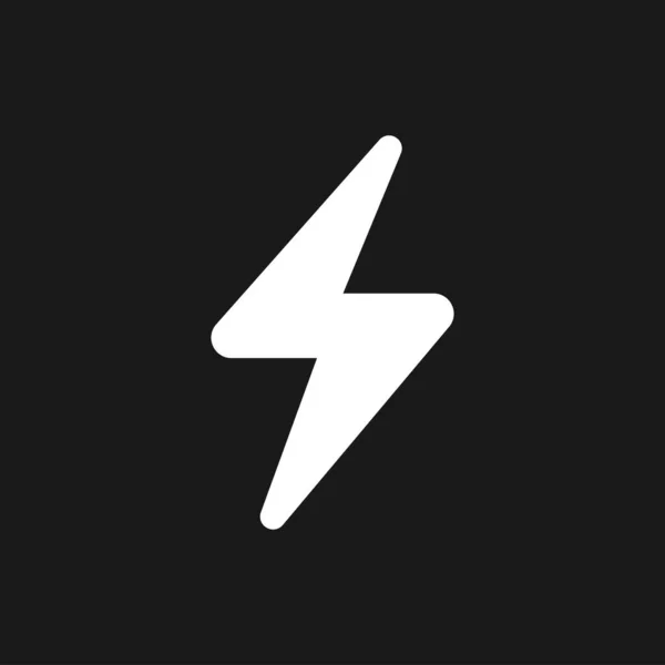 Lightning Icoon Geïsoleerd Zwarte Achtergrond Flash Communicatie Symbool Moderne Eenvoudige — Stockvector