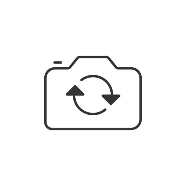 Flip Camera Icoon Draai Camera Symbool Moderne Eenvoudige Vector Pictogram — Stockvector