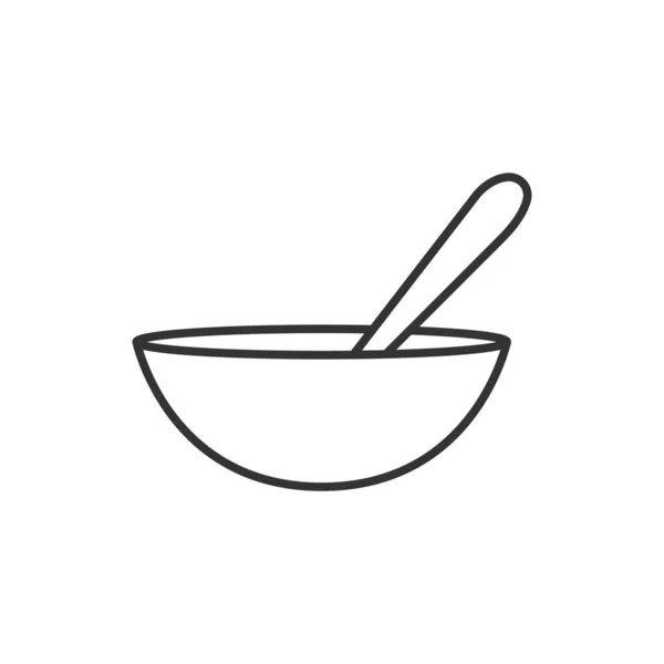 Icono Del Tazón Cereal Símbolo Moderno Icono Vector Simple Para — Archivo Imágenes Vectoriales