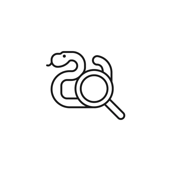 Schlangensymbol Schlange Mit Lupe Symbol Modern Einfach Vektor Symbol Für — Stockvektor