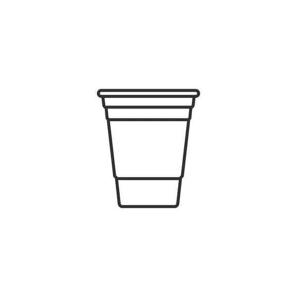 Ikona Kubka Plastikowe Puchar Symbol Nowoczesny Prosty Wektor Ikona Projektowania — Wektor stockowy