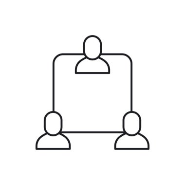 Organizasyon simgesi beyaz arkaplanda izole edildi. İş sembolü modern, basit, vektör, web sitesi tasarımı için simge, mobil uygulama, ui. Vektör İllüstrasyonu