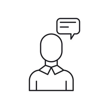 Konuşma ikonu. Danışmanlık sembolü modern, basit, vektör, web sitesi tasarımı için simge, mobil uygulama, ui. Vektör İllüstrasyonu