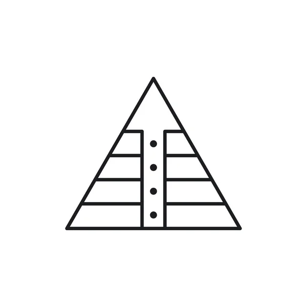 Пирамида Графический Символ Современный Простой Векторный Значок Дизайна Сайта Мобильного — стоковый вектор