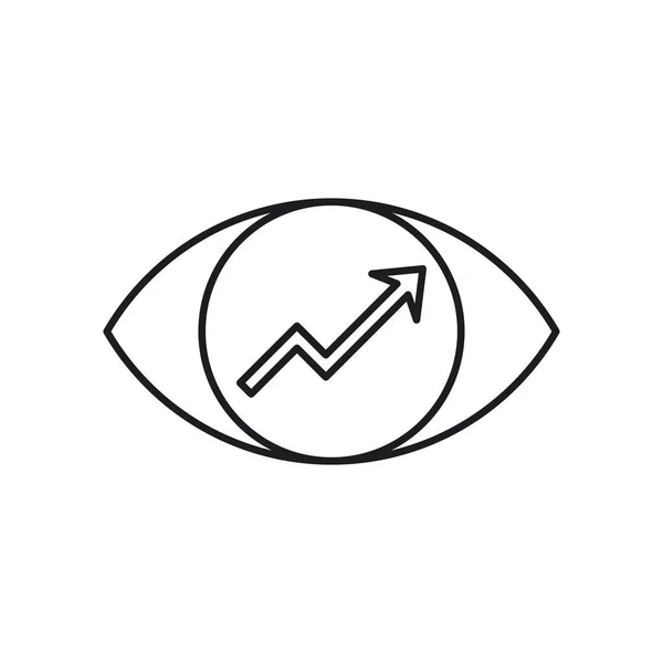 Vision Icon Growth Symbol Modern Simple Vector Icon Website Design — Stock Vector