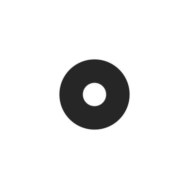 Dot Circle Simgesi. Vektör İllüstrasyonu