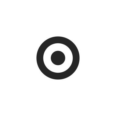 Dot Circle Simgesi. Vektör İllüstrasyonu