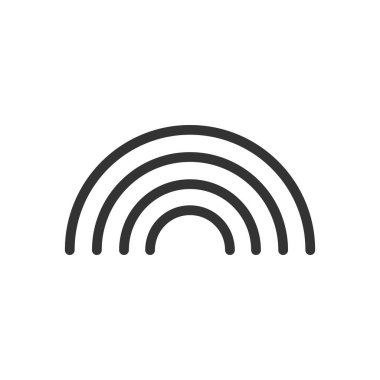 Gökkuşağı simgesi. Doğa sembolü modern, basit, vektör, web sitesi tasarımı için simge, mobil uygulama, ui. Vektör İllüstrasyonu